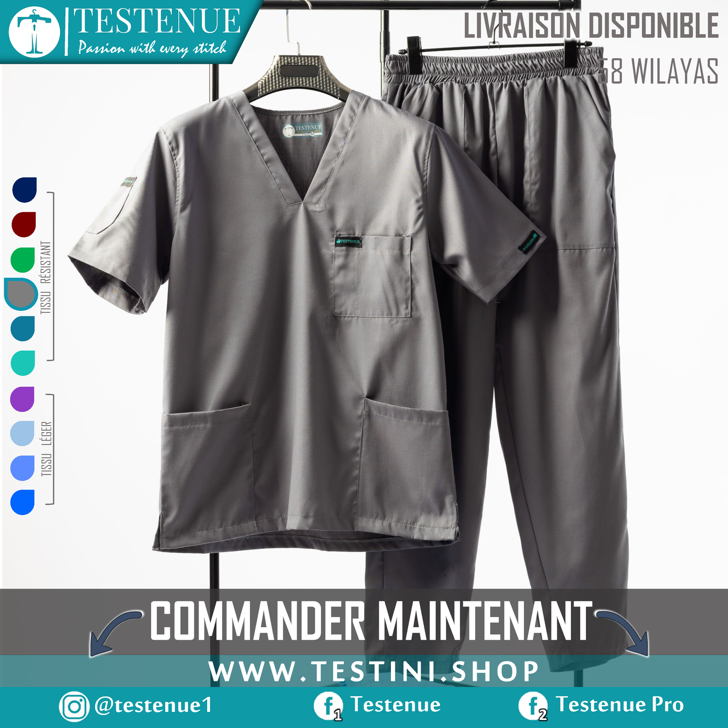 TENUE DE BLOC pro GRIS