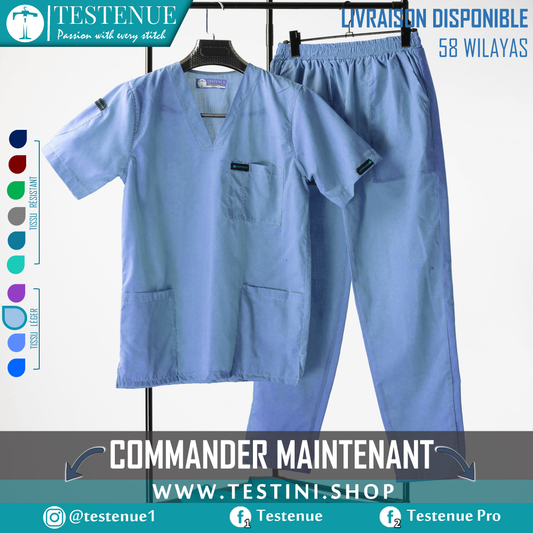 TENUE DE BLOC légère BLEU CIEL